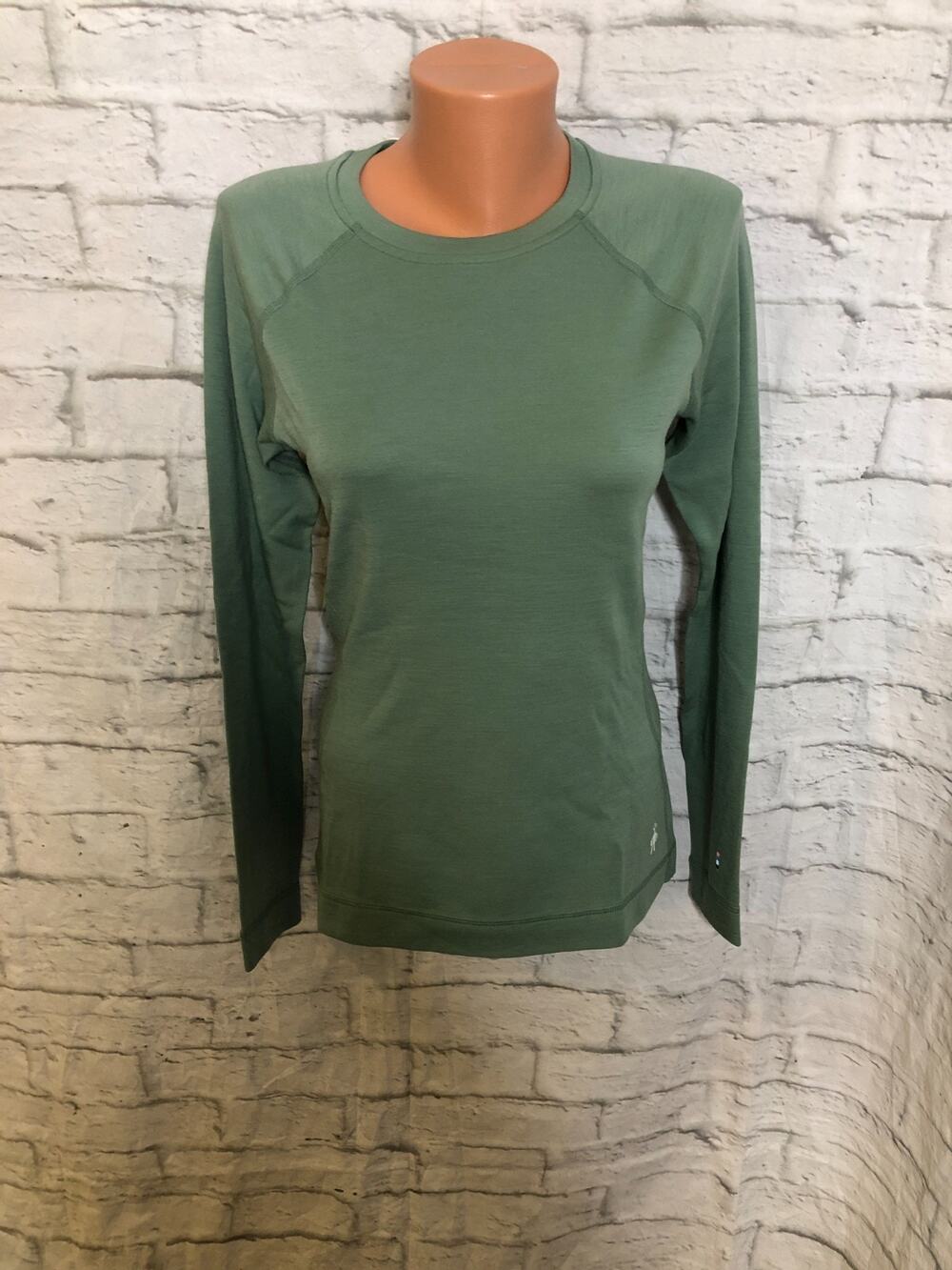 Smartwool Women's Classic Thermal Merino 250 Base Layer Top Jade Heather medium